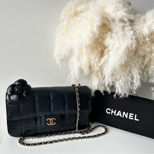 Chanel Mini Chocolate Bar Camellia Flap